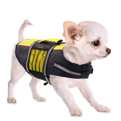 Dog Life Jacket for Large Dogs, Pet Life Vest with High Buoyancy