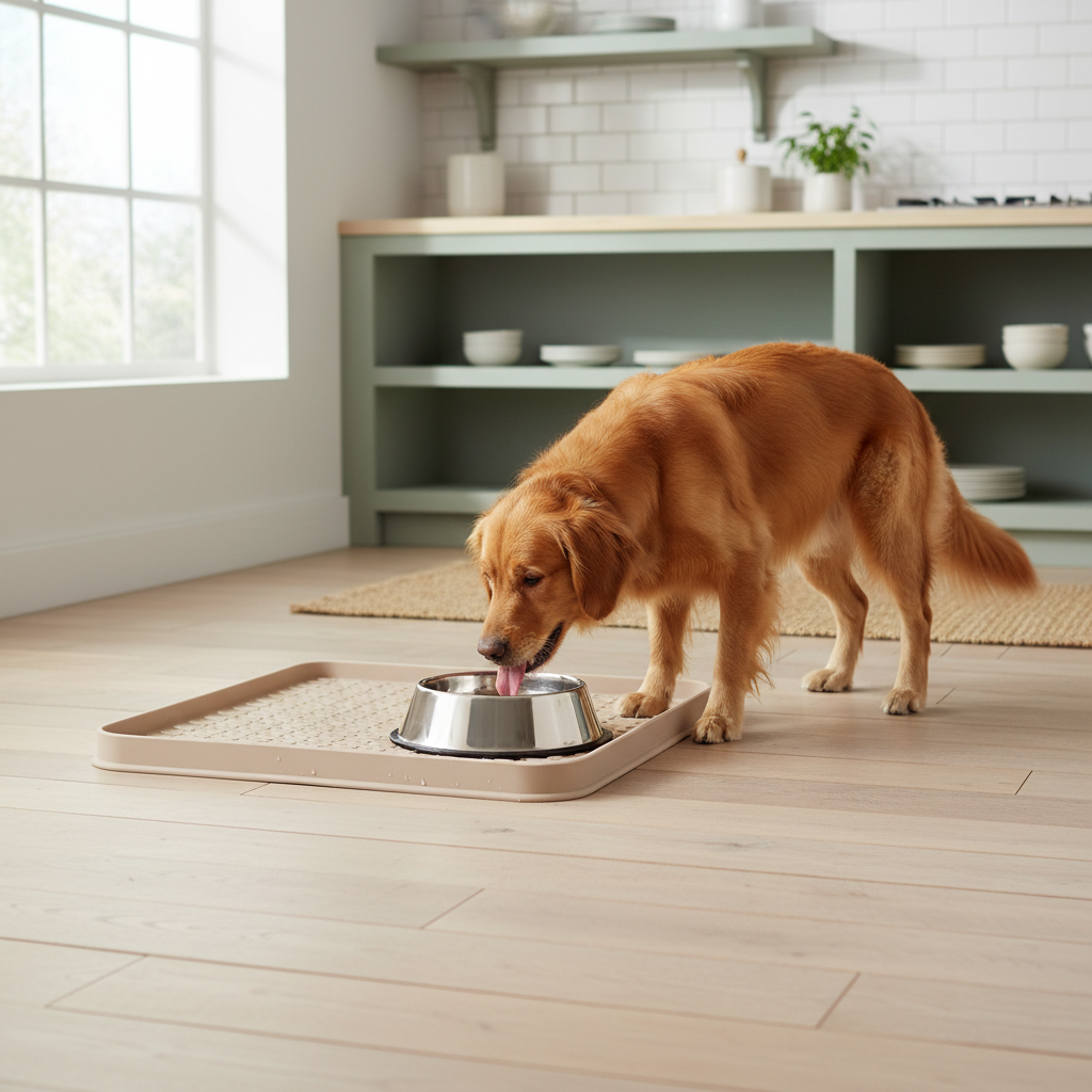 Flat Mat on Paper, Wet Floor in Reality: Reading Silicone High-Edge Feeding Mat Spill Protection Specs