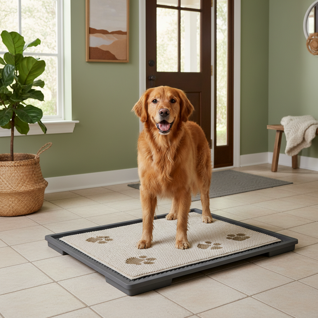 Waterproof Boot Tray Dog Bowl Station Bought in Fall, Tested in Winter: The Floor Mess Nobody Plans For