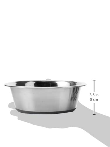 Pet Products Non-Slip Stainless Steel Dish (1600 ml - 215 mm, 8.5 inch Diameter Dog Bowl), Clear - view 2
