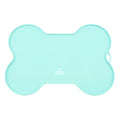 Dog Food Mat Dog Bowl Mat for Food and Water Silicone Non Spill Cat Feeding Mat Puppy Placemat Waterproof - 20.5" x 14.5", Light Green