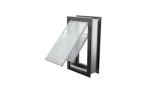 Pet Door for Walls in Black | Energy-Efficient Double Flap Design for Wall Installations | All-Weather Protection with All-Metal Telescoping Tunnel | Black, XL, Double Flap