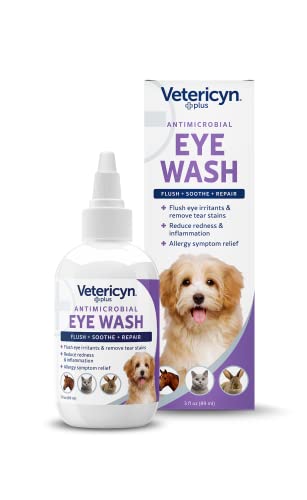 Plus Eye Wash, Dog & Cat Eye Drops, Allergy Symptom Relief, 3 oz