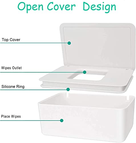 Butt Wipes Dispenser for Bathroom,8.2L x 4.9W x 3.9H inches - view 3