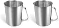 Measuring Cup, [Upgraded, 3 Measurement Scales, Including Cup Scale, ML Scale, Ounce Scale], Newness Stainless Steel Measuring Cup with Marking with Handle, 64 Ounces (2.0 Liter, 8 Cup) (Pack of 2)