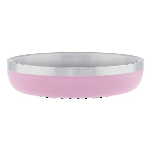 Stainless Steel Cat Bowls 9 oz Heavy Duty Hyper Pink