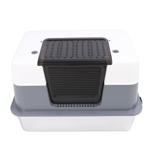 Enclosed Stainless Steel Cat Litter Box Large - view 5
