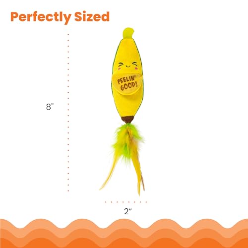 Kicker Peelin' Good Banana Dental Cat Toy with Catnip, 8" - view 5
