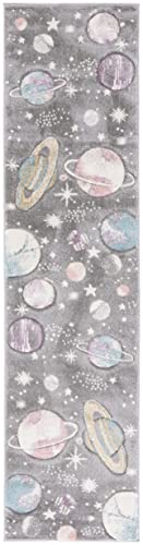 Carousel Kids 100 Runner Rug 2x8, Novelty Gray & Lavender CRK103F - view 2
