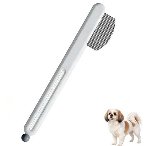 Pet Eye Comb for Small Dogs Cats Face Eye Gunk Removal Tool (White)