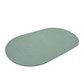 Dog & Cat Food Mat - Waterproof, Food-Grade Silicone Pet Placemat for Feeding & Water Bowls - Raised Edges Protect Floors - Non-Slip Grip - Dishwasher Safe - 19 x 11 Inches, Light Green