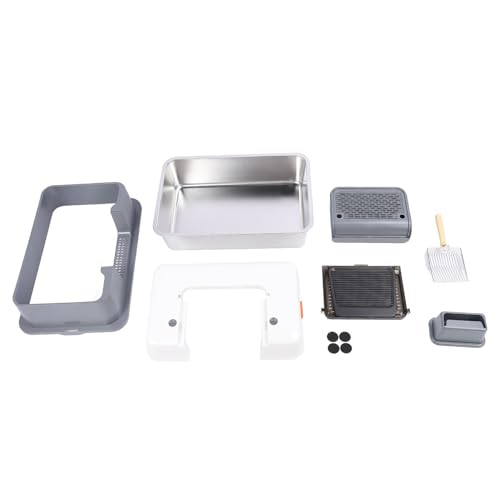 Enclosed Stainless Steel Cat Litter Box Large - view 6