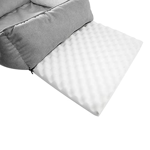Rectangle bolster Pet Bed, Dog bed medium size, Gray With, 25x21x8 Inch (Pack of 1) (HCT-REC-005) - view 5