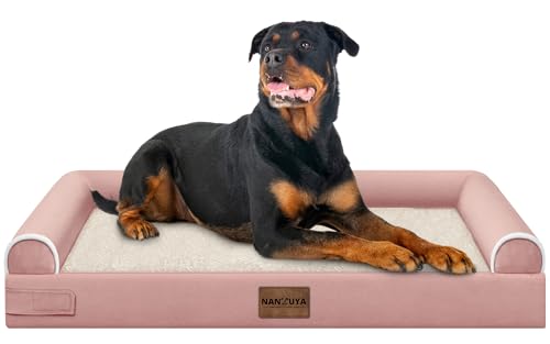 Orthopedic Dog Bed for XX-Large Dogs, 44 x 34 Inch, Pink