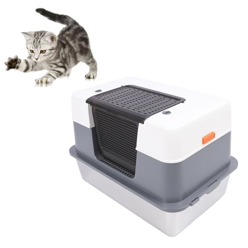 Enclosed Stainless Steel Cat Litter Box Large - view 2