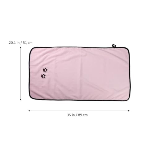 Footprint Extra Thick Microfiber PET Towel Blanket, 90x50x0.3cm Pink - view 2