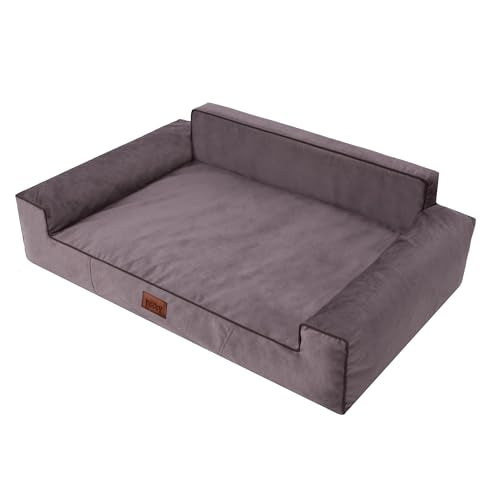 Dog Bed Dog Cushion Bed Pet Bed Dog Bed Dog Couch Lounger Sofa Dog Basket Pet Bed Soft Brown 98 x 66 cm