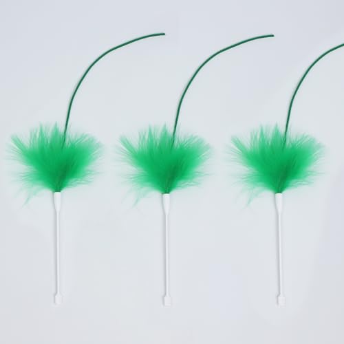 Interactive Cat Toys Replacement Feather Wand for P43 (3 Pcs), Only Accessories