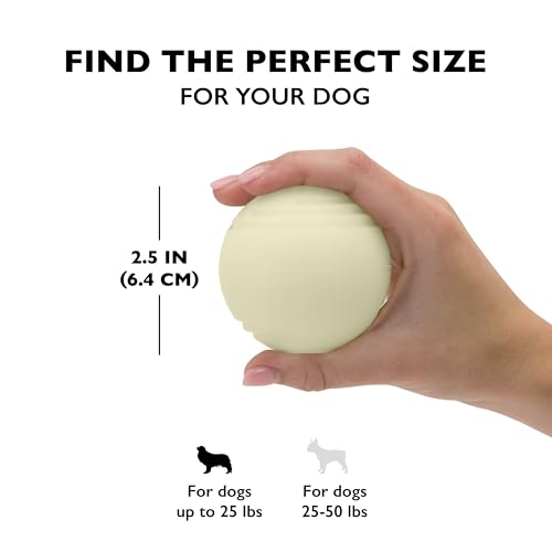 By Mammoth Glow-in-the-Dark Dog Fetch Balls (8-Pack), Lattice Rubber Balls for Night Play, High Bounce Fetch Toys, Rechargeable Under Any Light, Medium 2.5" - view 4