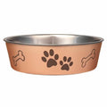 Bella Dog Bowls- Stainless Steel Dog & Cat Bowls - Spill Proof Dog Food Bowl, Cat Bowl, Puppy Essentials & Pet Supplies Great for Home & Travel (X-Large 65-100lbs, Champagne)