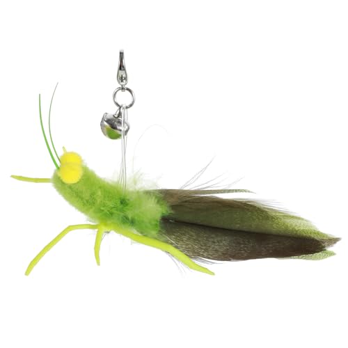Cat Feather Toys Refills 3 Pack Insects Grasshopper Cat Toy Wand Fun Replacement Feathers Small Cats Interactive Toys Hanging Toy Attachments for Indoor Kittens Cats Teaser Wand Accessory - view 6