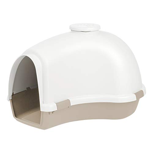 Igloo Dog House, White/Beige, Small and Medium Dogs and Cats, Indoor/Outdoor