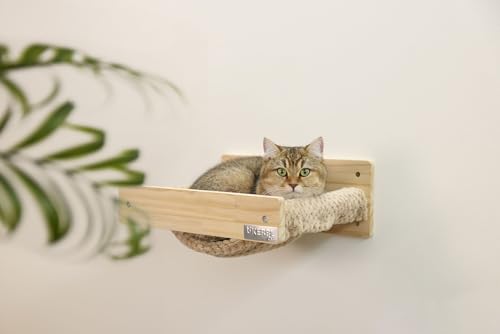 Kerbl Hobbyfarming Wall-Mounted Hammock Timber, 38X33.5X16 cm, Natural/Taupe - view 3