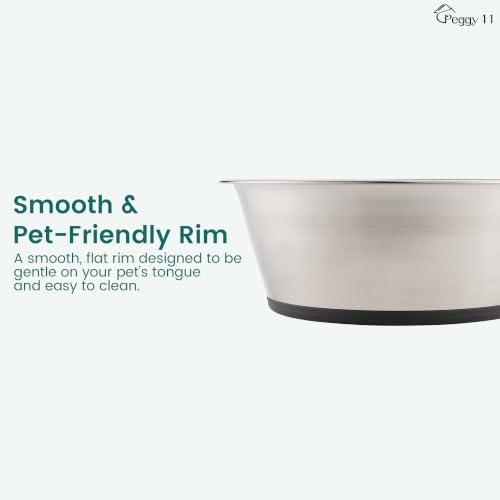 Deep Stainless Steel Dog Bowl, 16 US Cup, Single - view 4
