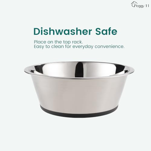 Deep Stainless Steel Dog Bowl, 16 US Cup, Single - view 6