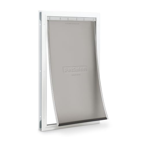 Freedom Aluminum Pet Door, Vinyl Flap, Up to 220 lb, X-Large, White