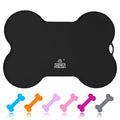 Dog Food Mat Bowl Mat for Floors Waterproof Silicone Cat Dog Feeding Mat for Food and Water Pet Placemat Non Spill Puppy Dish Tray Non Slip Bone Shaped Small Medium Large Pet Accessories