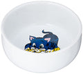 Ceramic Bowl with Cat Motif, 0.3 Litre, White