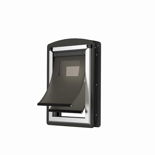 Pet Door for Door. Small Doggy Door and Cat Door with Steel Frame and Double Flaps, Easy to Install, Energy Efficient Dog Door(Pets Up to 12LB)-Small.