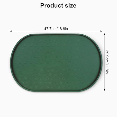 Dog Food Mat Spill-Proof Silicone Dog Bowl Mat Raised Edge Pet Placemat - view 2