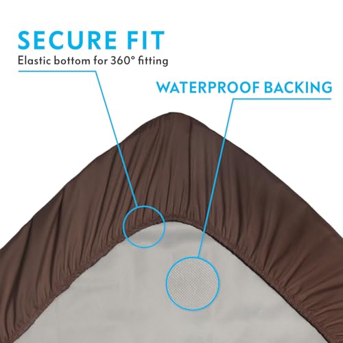 Waterproof Fitted Dog Bed Cover, Dark Brown, 30x20x5 Inch - view 4