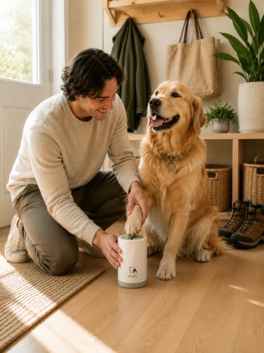YAOTL Dog Paw Cleaner Cup, Portable Dog Paw Washer with Soft Silicone Bristles, Removable Insert, Reusable Muddy Paw Cleaning Cup for Walks and Outdoor Adventures - view 2