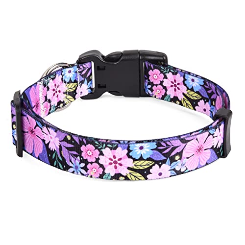 Dog Collar for Small Dogs, Fashion Design, Floral Pink,S - view 2