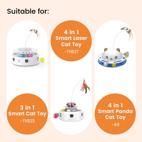 6 Feather Replacements for 3in1 Cat Toy - view 3