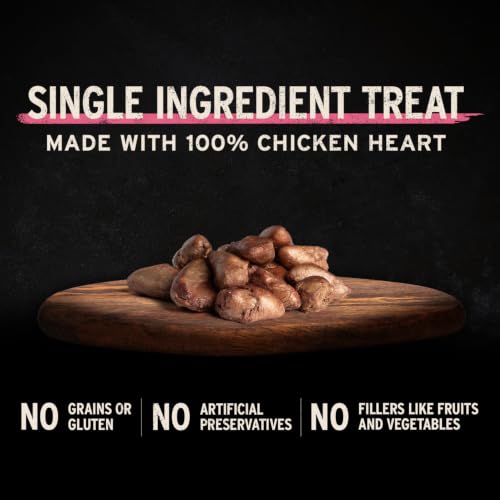Freeze Dried Raw Chicken Hearts Dog Treats, 3.75 oz Bag - view 4