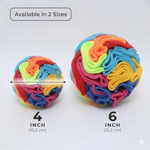 Snuffle Ball for Dogs - Soft Polar Fleece Interactive Puzzle Toy for Mental Stimulation & Boredom - Safe, Plastic-Free Foraging Game & Slow Feeder to Keep Pets Busy Indoors - view 5