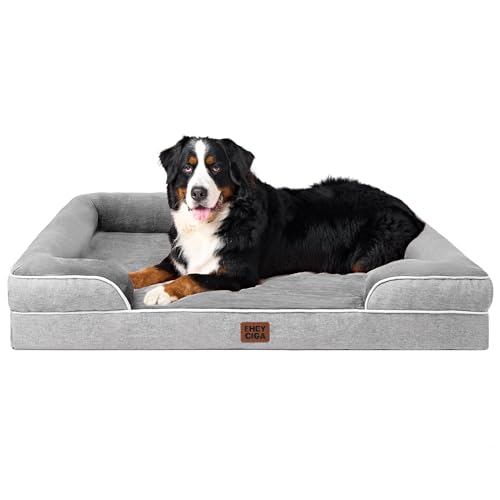 Orthopedic XXL Dog Bed, Waterproof Washable XL Big Pet Bed 52"