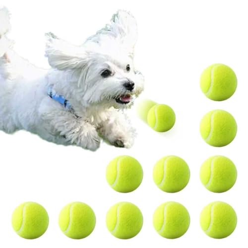 10 pack 2-inch pet tennis balls - interactive fetch & training toys for indoor outdoor play, dog balls suitable only for small dogs (green-01) - view 2