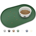 Dog Food Mat Spill-Proof Silicone Dog Bowl Mat Raised Edge Pet Placemat