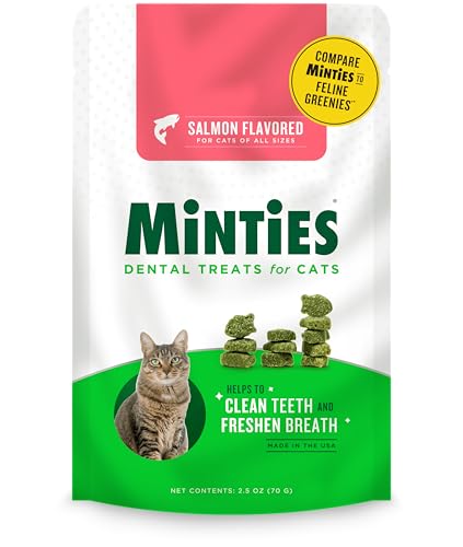 Dental Treats for Cats, Salmon Flavor, 2.5oz