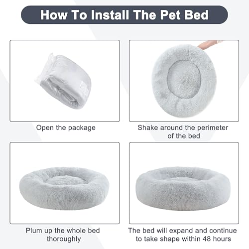 39'' Donut Dog Bed, Calming Dog Bed for Large Sized Dog - view 3