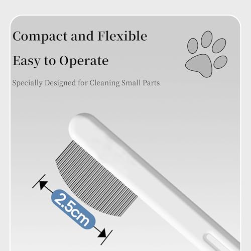 Pet Eye Comb for Small Dogs Cats Face Eye Gunk Removal Tool (White) - view 3