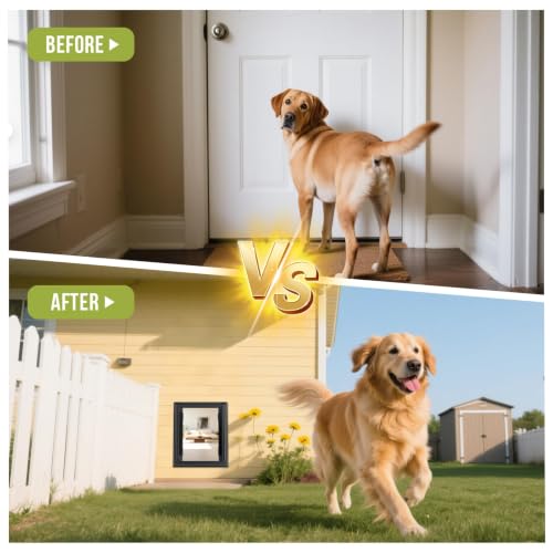 Large Dog Door for Wall,French Style, Heavy Duty Aluminum Frame - view 5