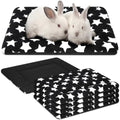 4 Pcs Dog Crate Pads Soft Warm, 18 x 14", Star, Black