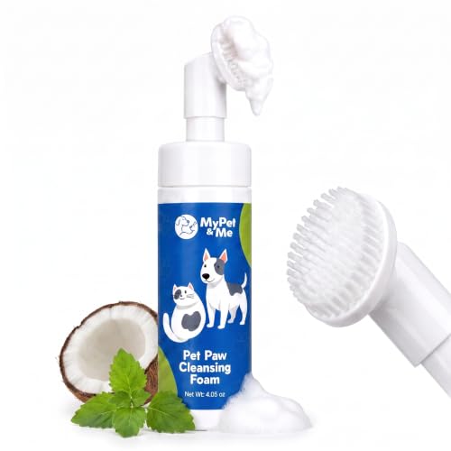 Dog Paw Cleaner – No-Rinse Foam, Silicone Brush, Dogs & Cats