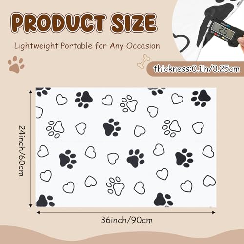 1 Pack 24x36 Inch Non-Slip Dog Grooming Mat, Black and White - view 2